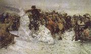 Vasily Surikov The Taking of the Snow Sweden oil painting artist